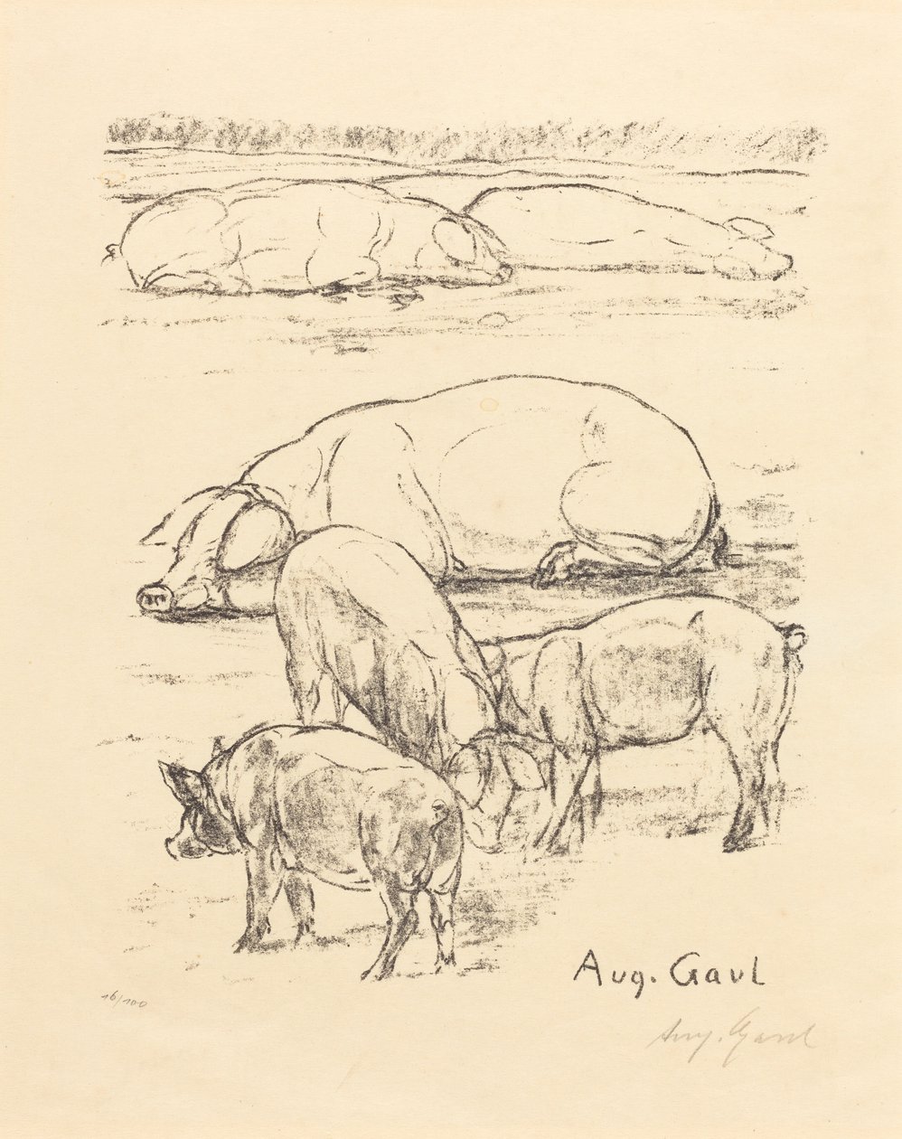 Pigs by August Gaul