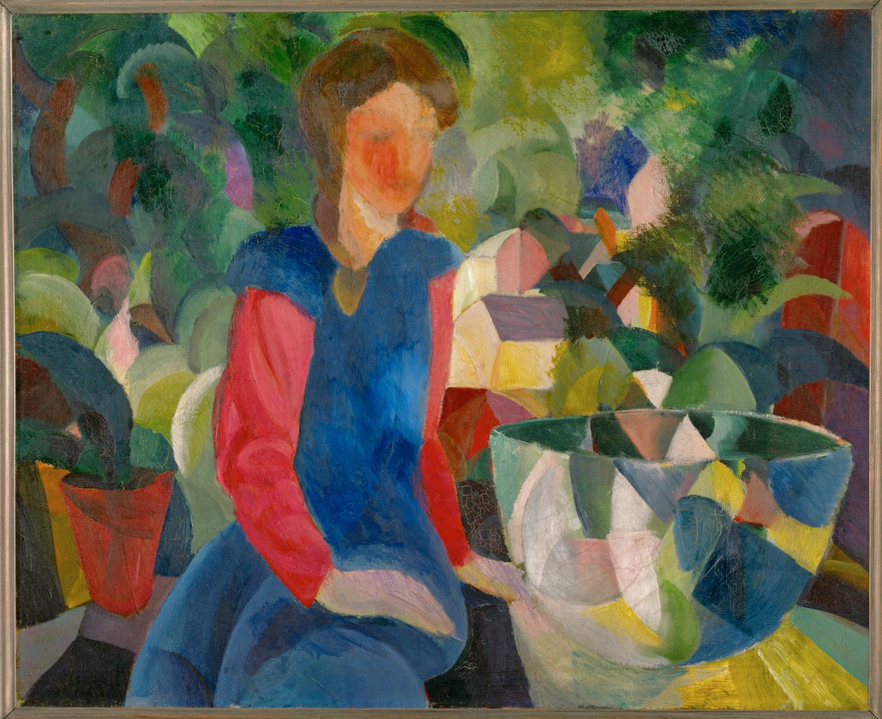 Girl with Fish Bowl by August Macke
