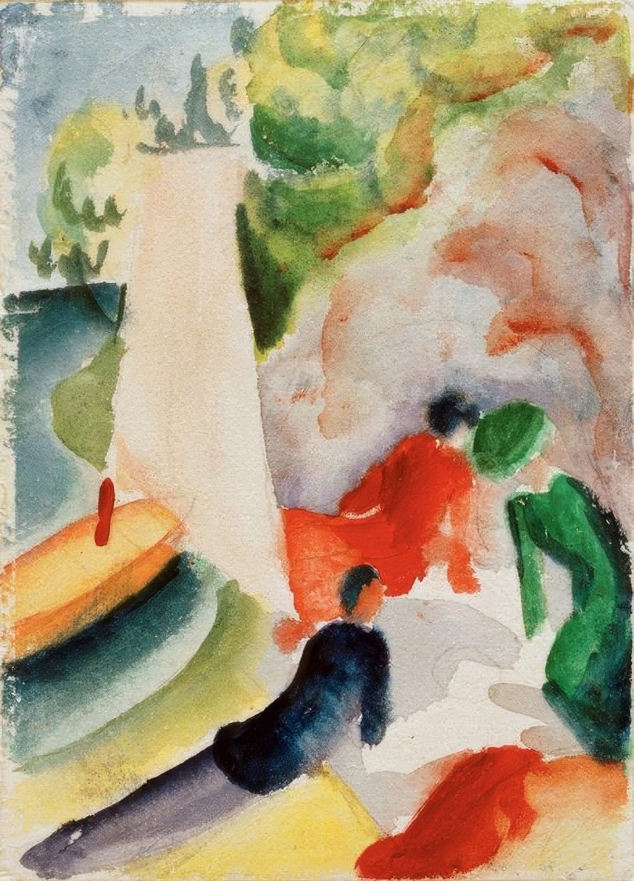 Picnic on the Beach by August Macke
