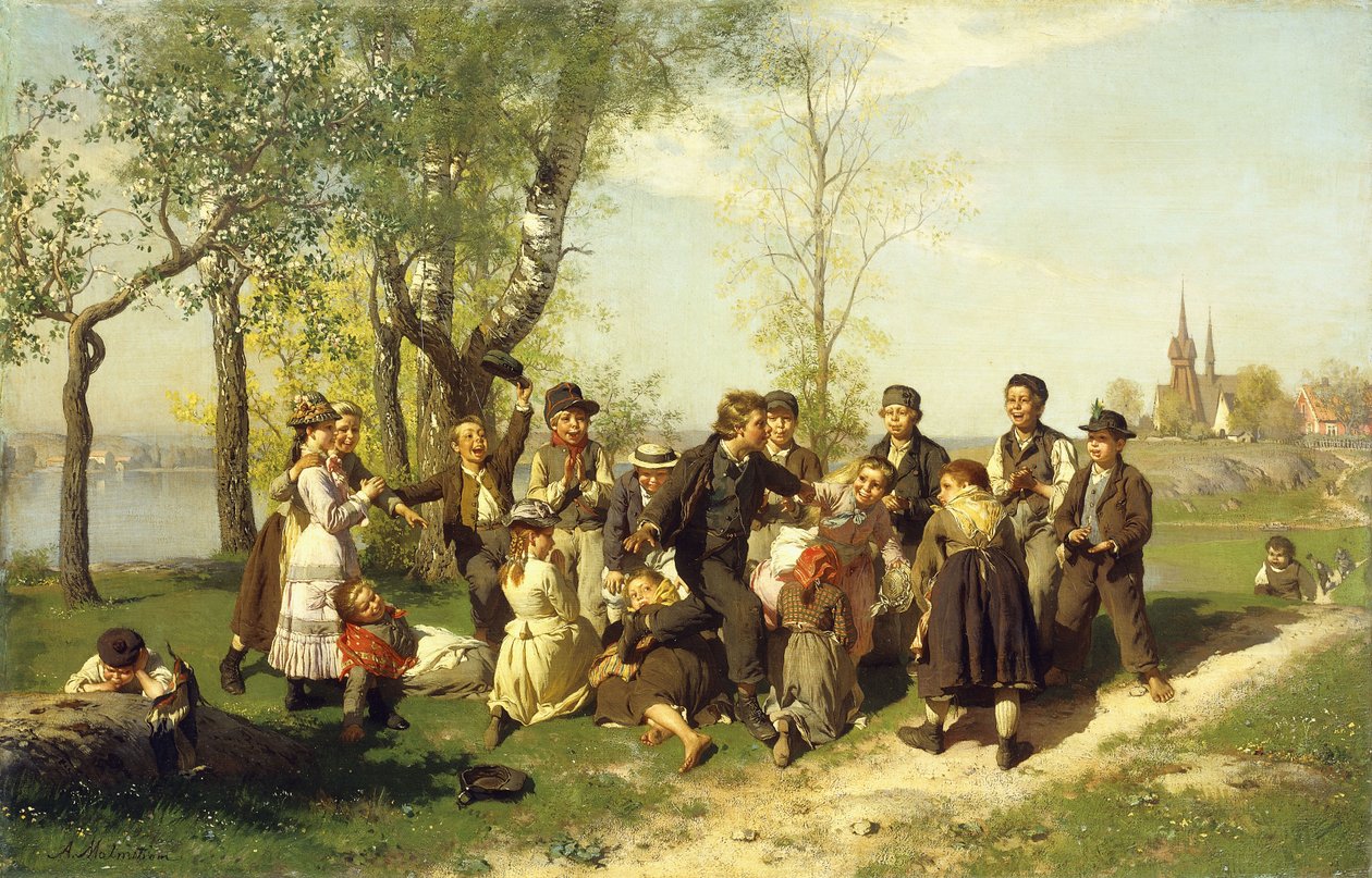 Children at Play by August Malmström