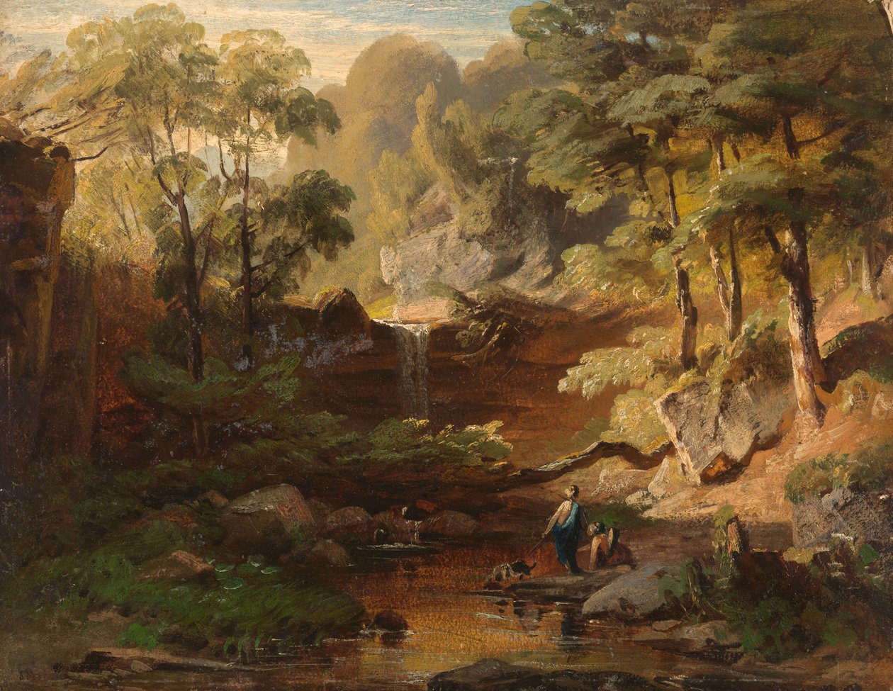 Forest Landscape with Stream by August Seidel