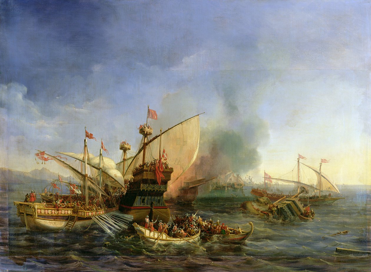 Naval Battle of Episkopi in 1323, 1841 by Auguste Etienne Francois Mayer