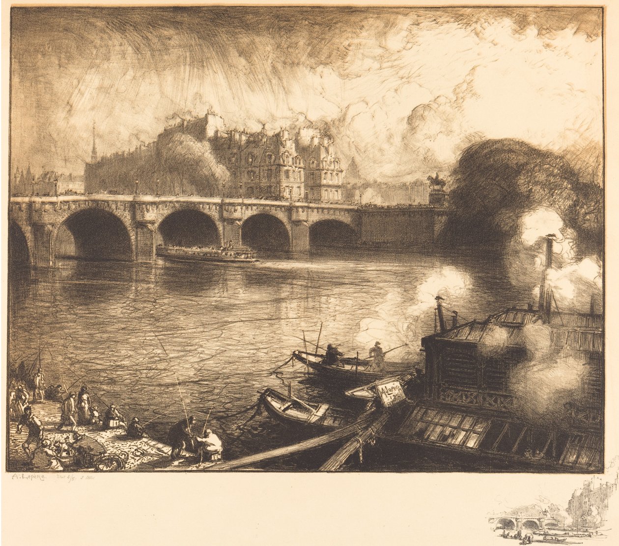 Le Pont Neuf by Auguste Lepere