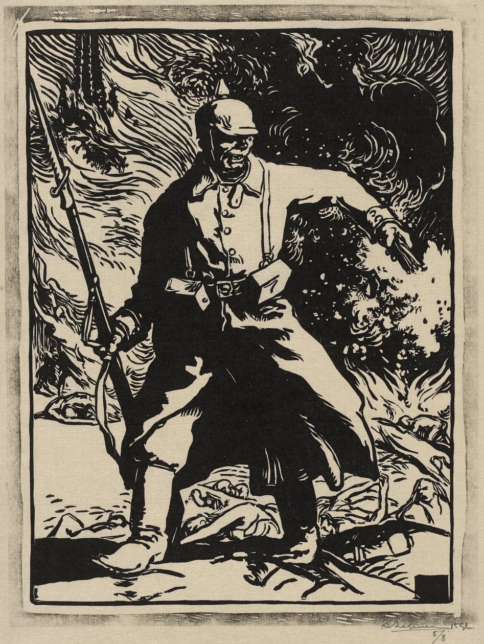 The Prussian Soldier by Auguste Lepere