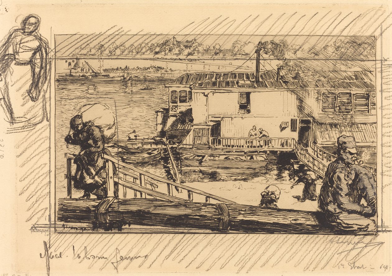 The Wash-house by Auguste Lepere