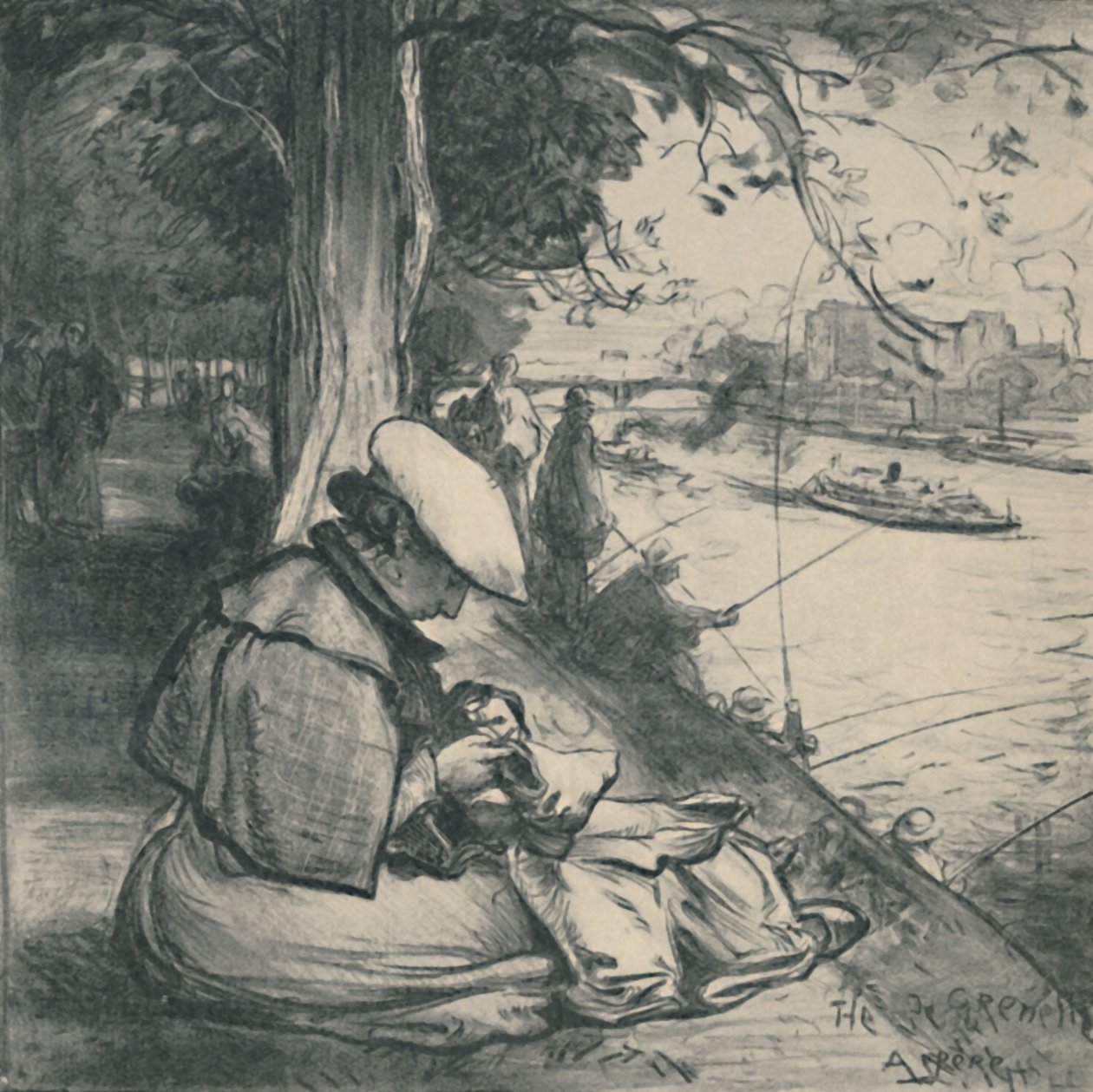 Île Des Cygnes by Auguste Louis Lepère