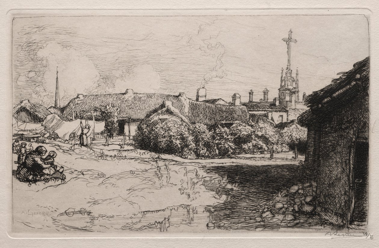 Le Calvaire, St. Jean-de-Mont, 1909 by Auguste Louis Lepère