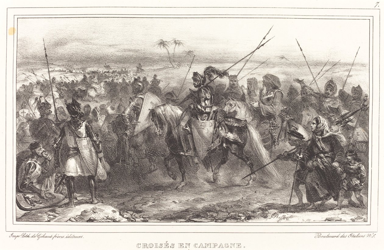 Crusaders on Campaign by Auguste Raffet