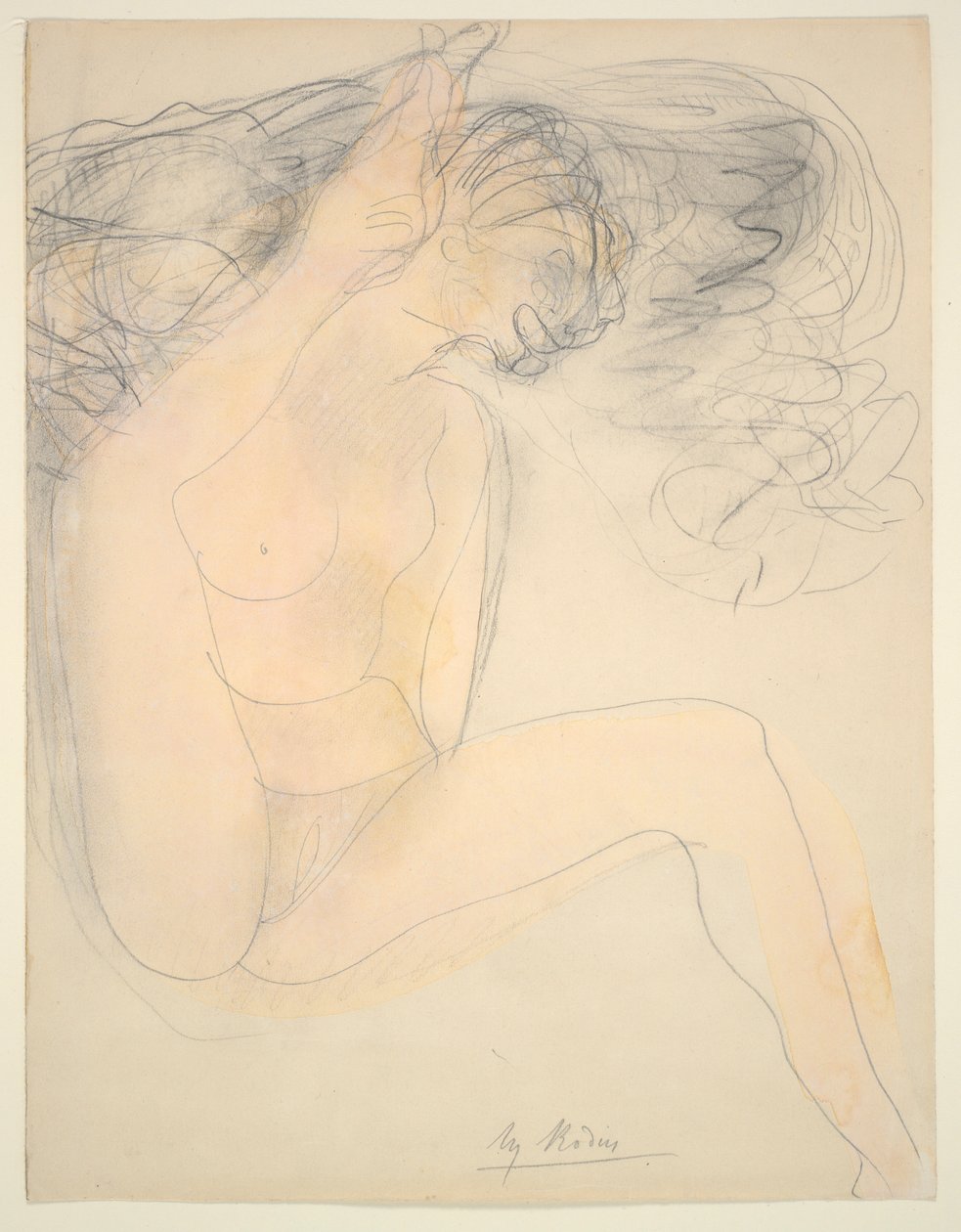 Nude - Heel on Ear by Auguste Rodin