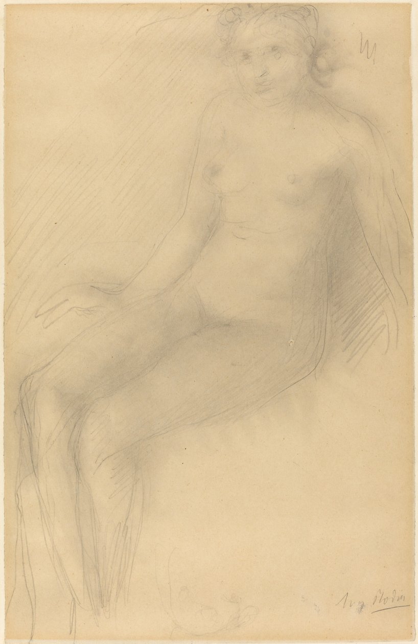 Seated Female Nude by Auguste Rodin