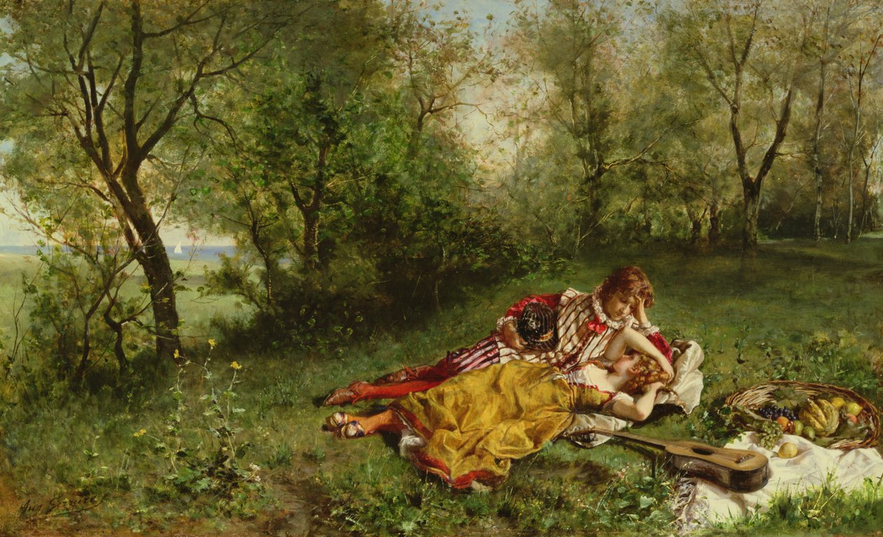 The Picnic by Auguste Serrure