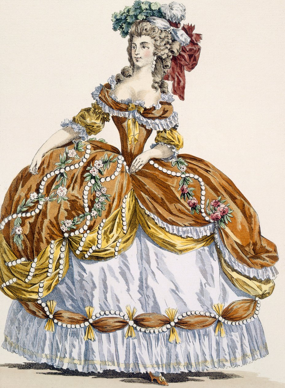 Grand court dress in new style by Augustin de Saint Aubin