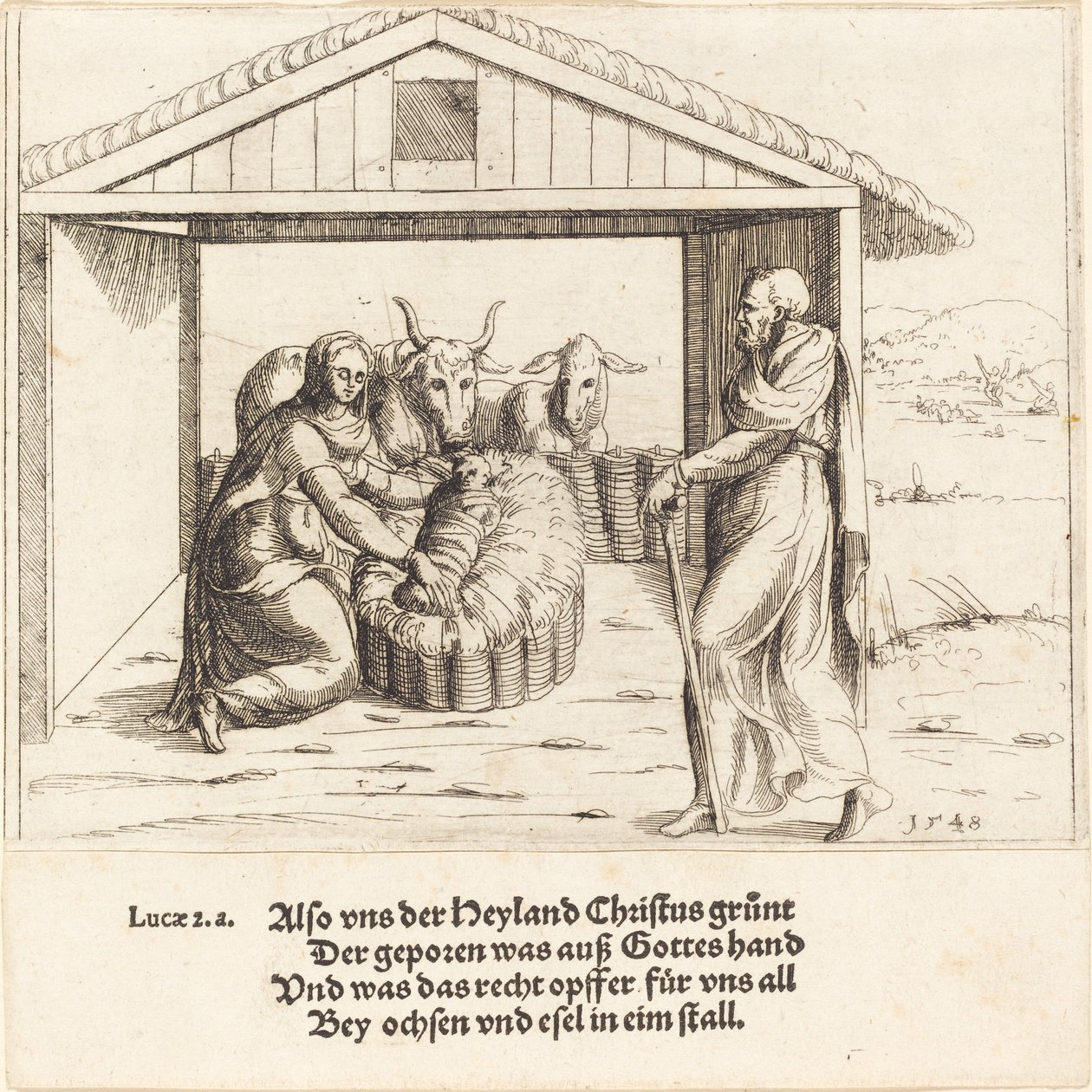 The Nativity by Augustin Hirschvogel