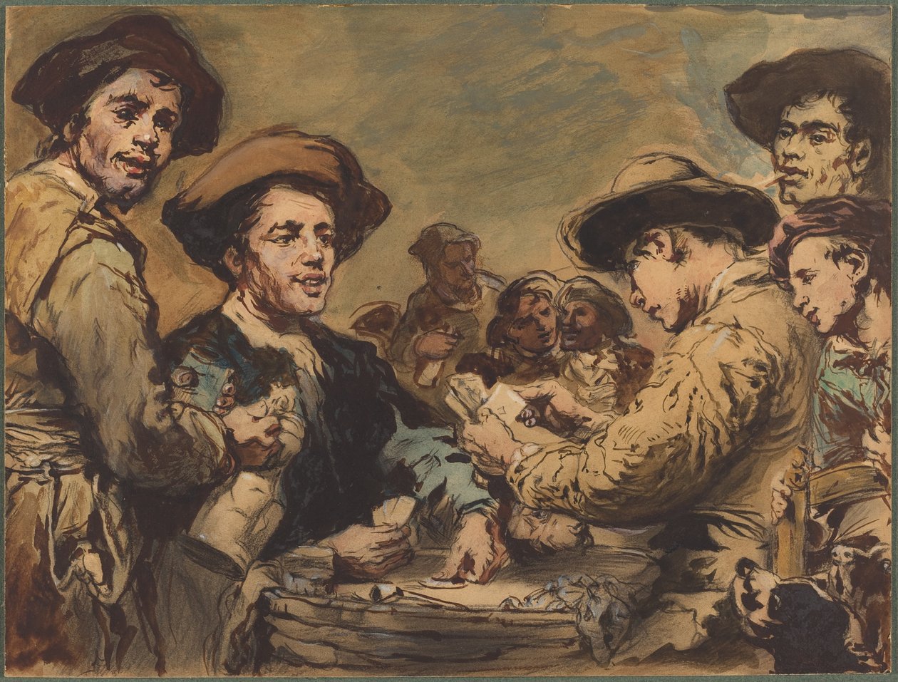 Card Players by Augustin Théodule Ribot