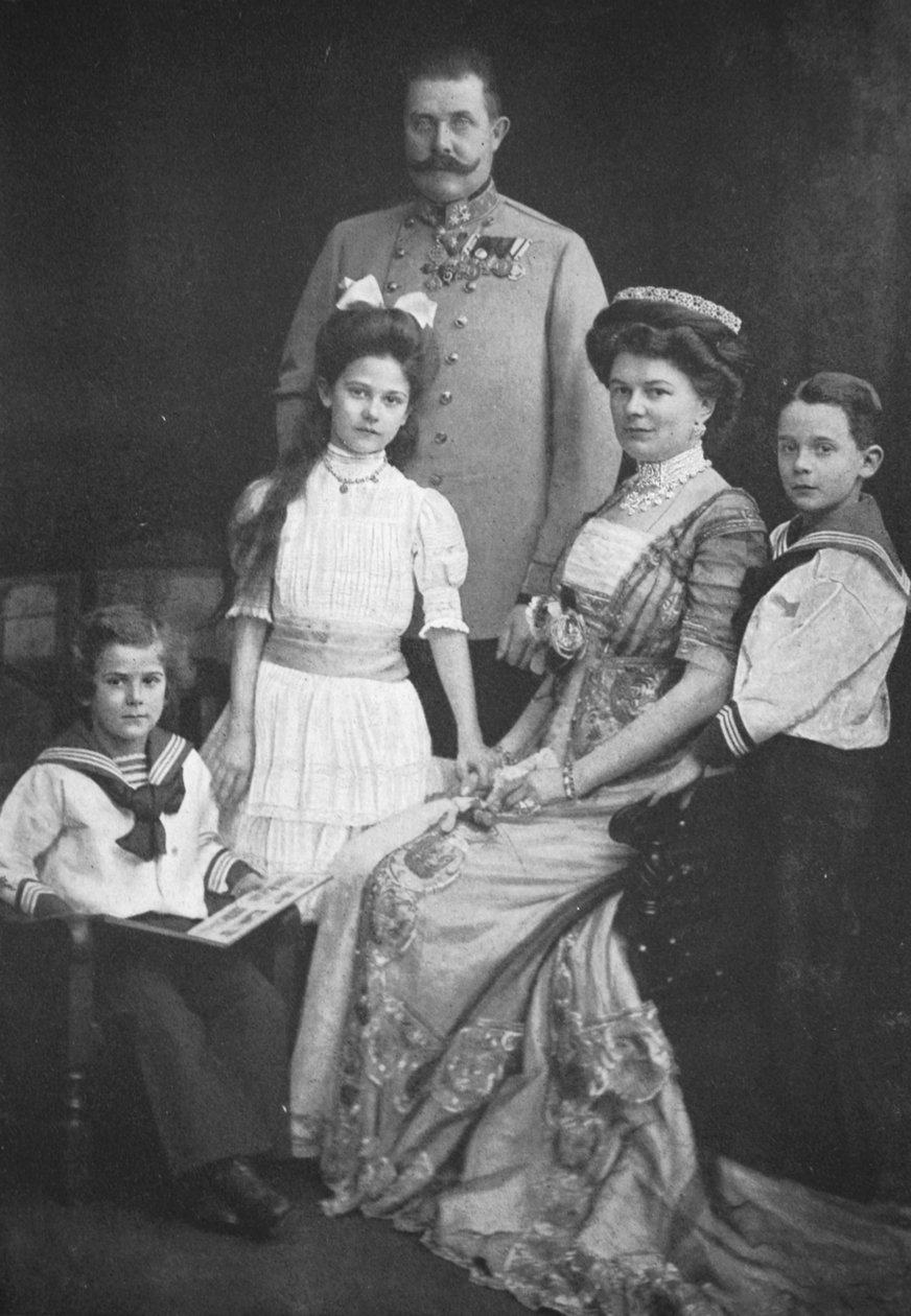 The Archduke Francis Ferdinand of Austria and his family by Austrian Photographer