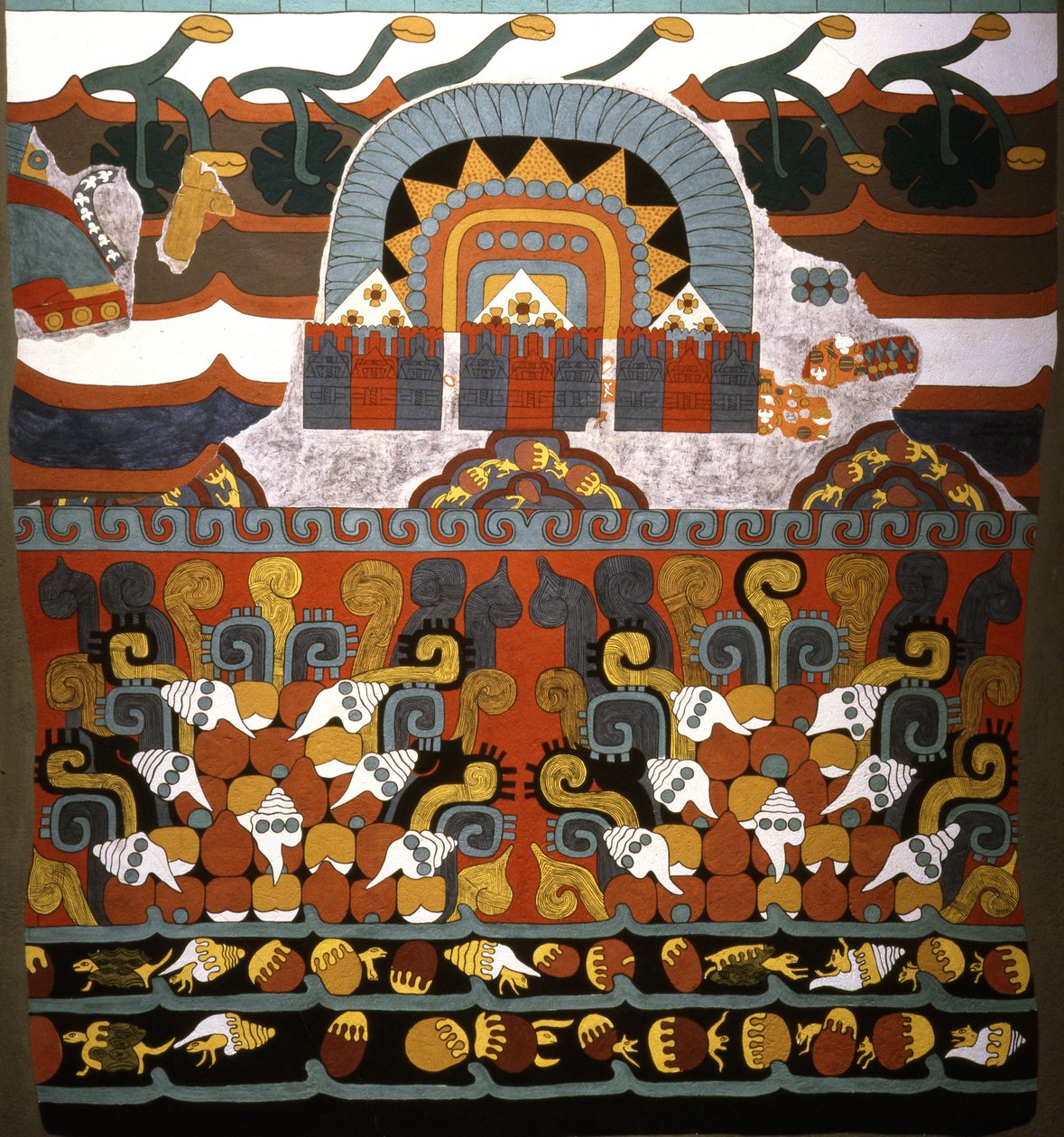 Tlalocan mural from Teotihuacan, Early Classic period by Aztec