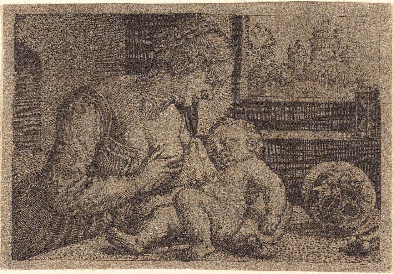 Madonna with Skull by Barthel Beham
