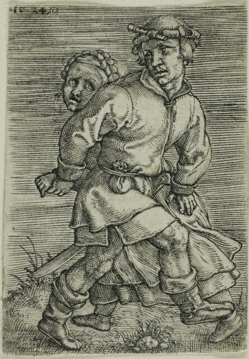 Peasant Couple Dancing by Barthel Beham