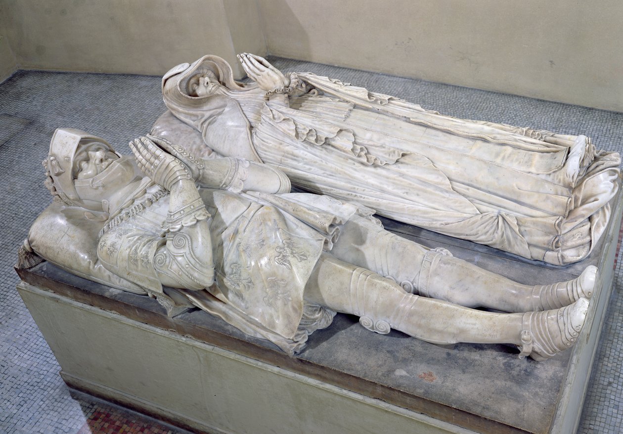 Effigies of Anne de Montmorency (1493-1567) Constable and Marshal of France and Madeleine of Savoy (1510-86) Duchess of Montmorency, c.1567 and c.1586 (detail) by Barthelemy Prieur