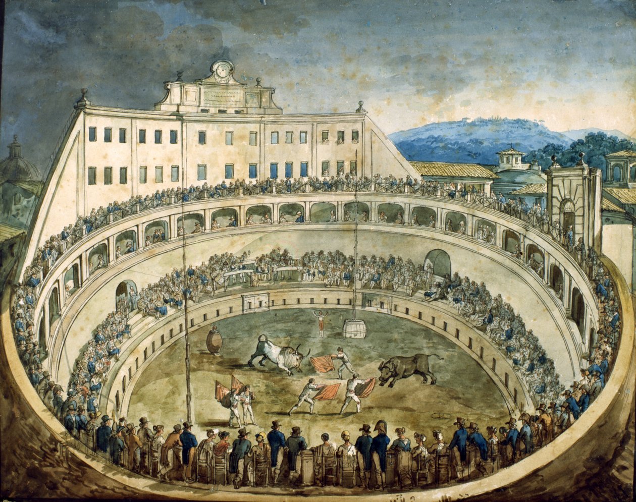 Bullfight by Bartolomeo Pinelli