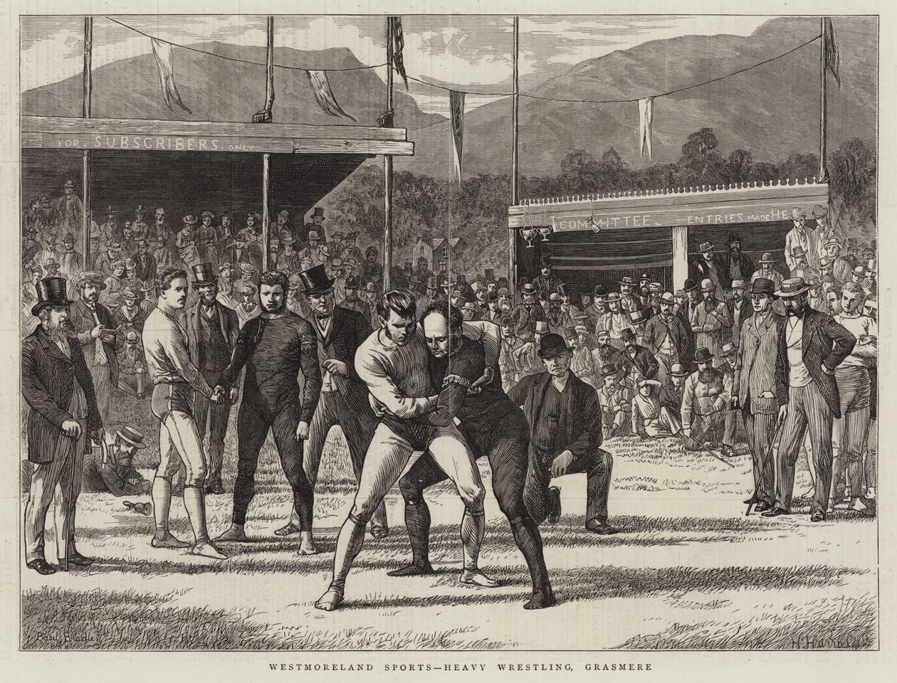 Westmoreland Sports, Heavy Wrestling, Grasmere by Basil Bradley