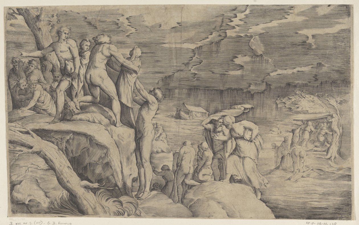 The Flood by Battista Franco