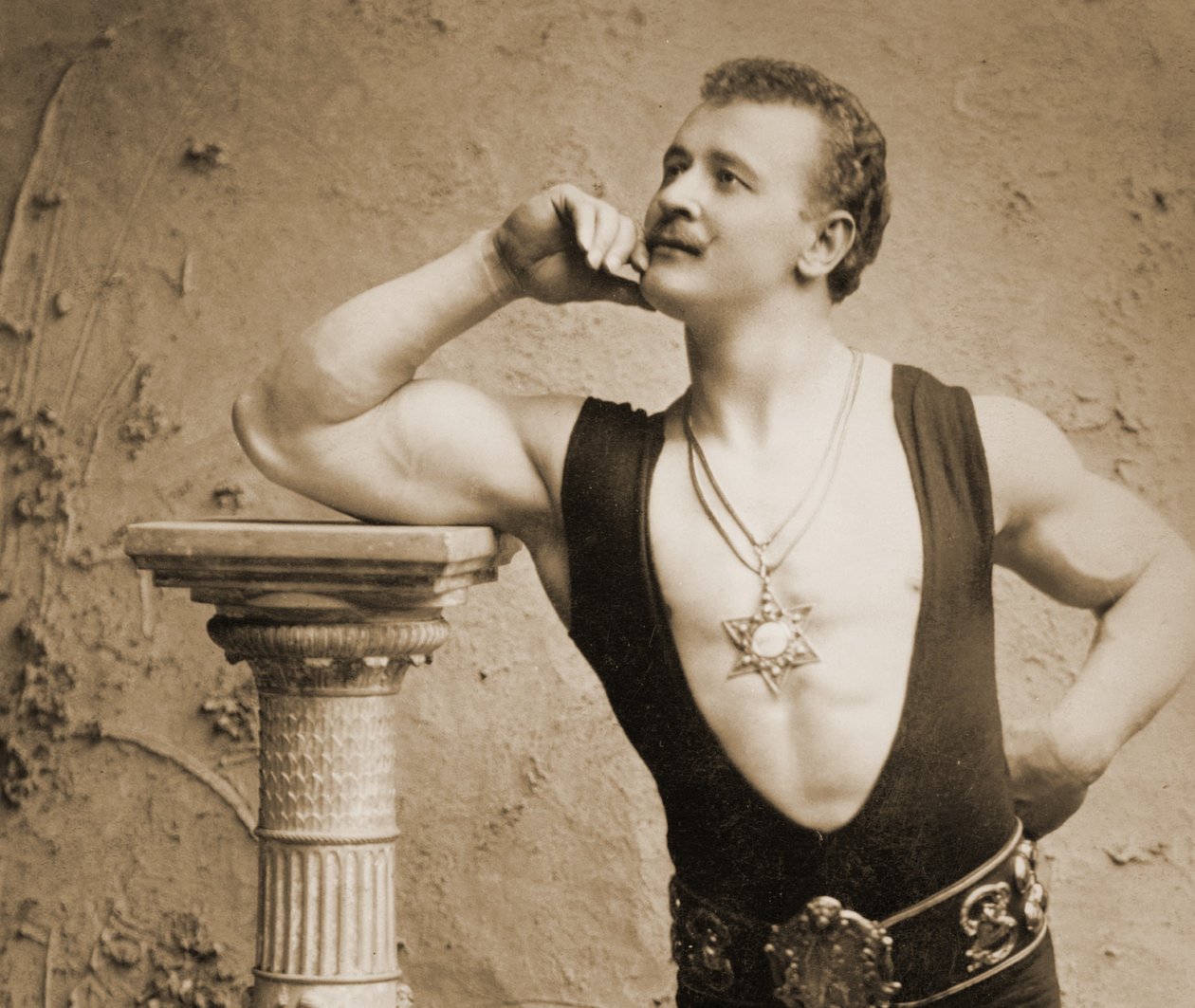 Eugen Sandow, in Classical Ancient Greco-Roman Pose, c.1894 by Benjamin J. Falk