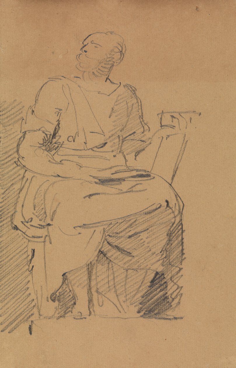 Study of a Seated Figure by Benjamin Robert Haydon