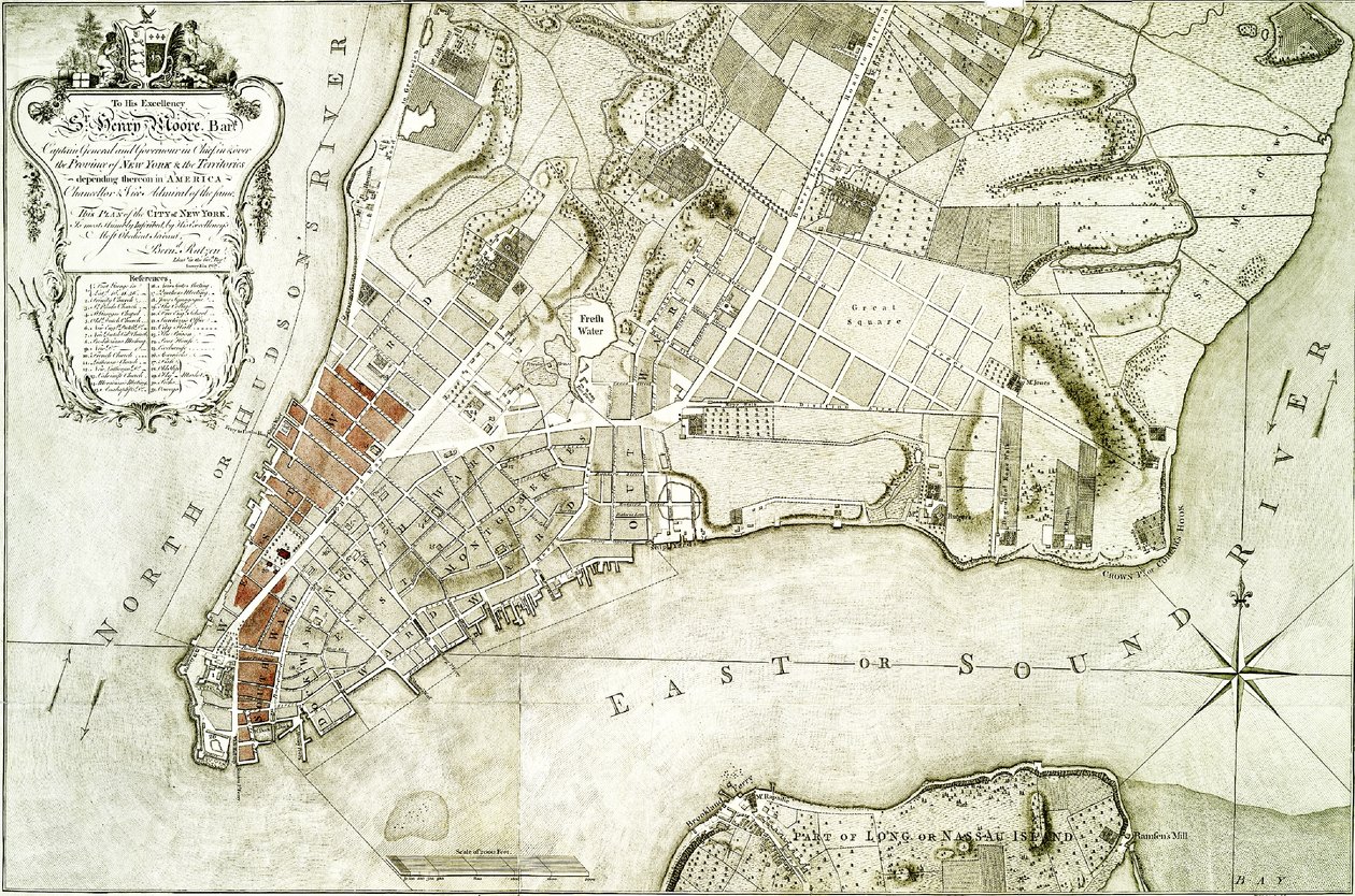 A 1776 Map by Bernard Ratzer