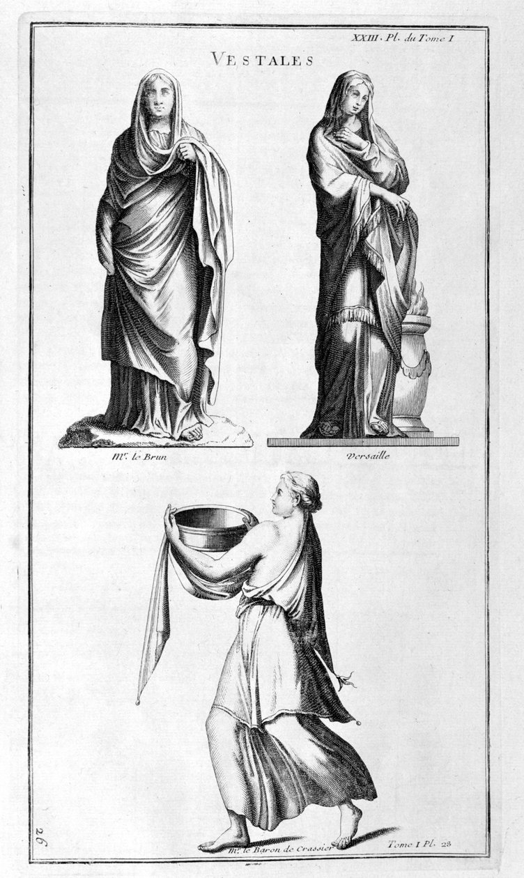 Vestal, 1747 by Bernard de Montfaucon
