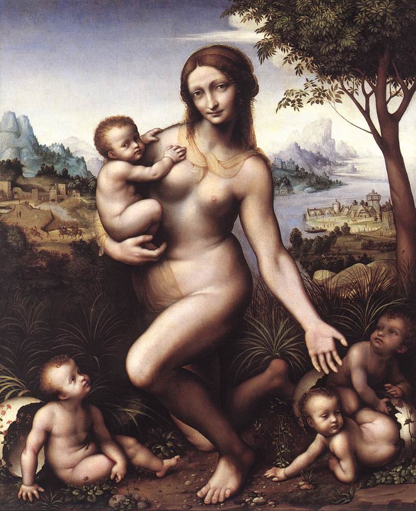 Leda with Her Children by Bernardino Marchiselli