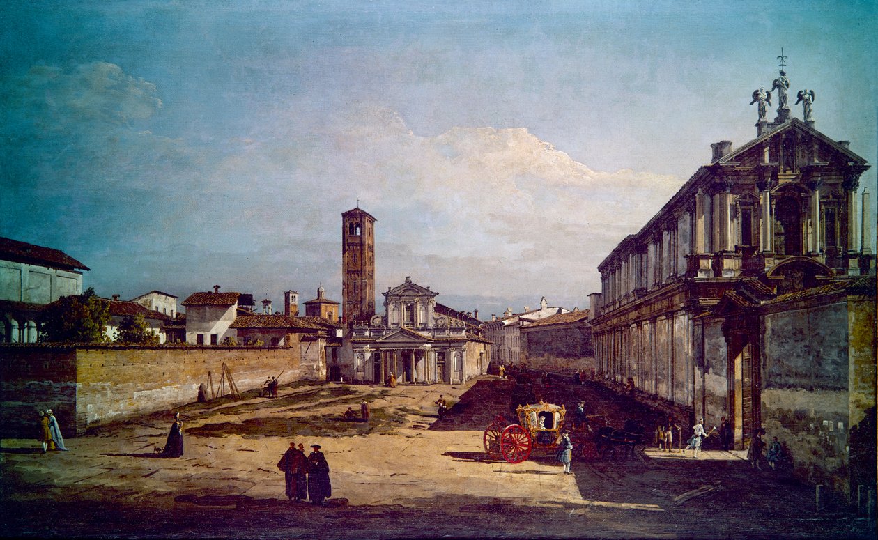 A View of Milan by Bernardo Bellotto