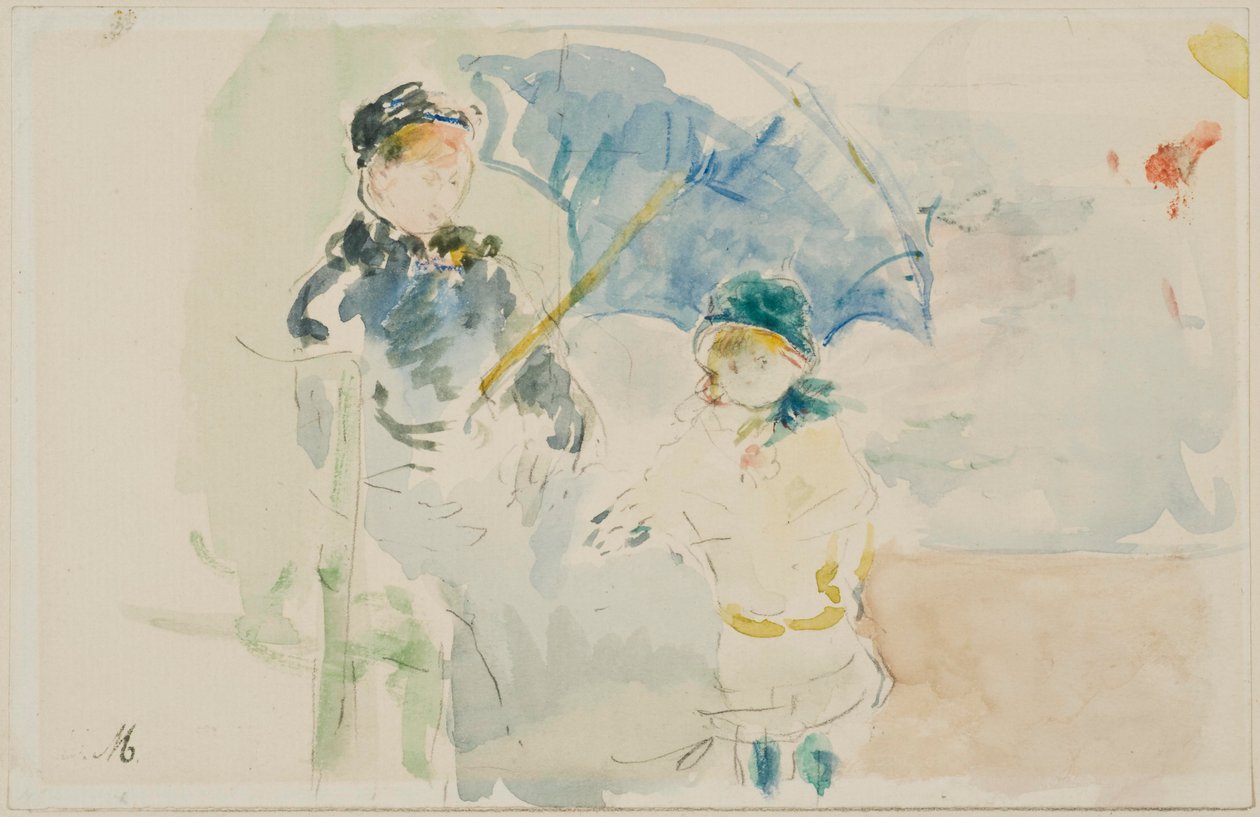 Beach of Nice by Berthe Morisot