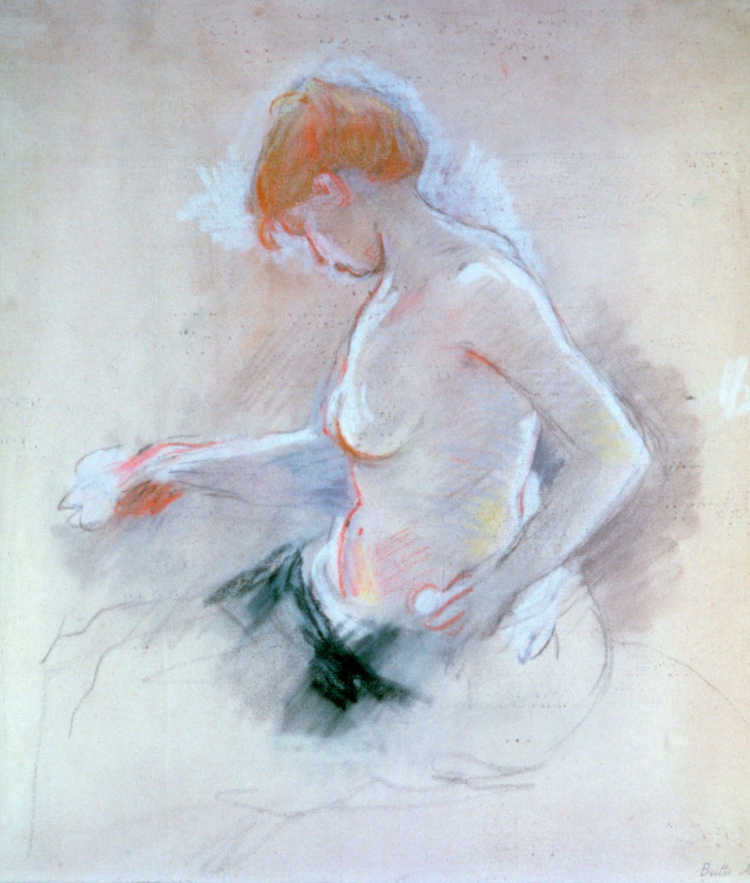 Nude, c1861-1895 by Berthe Morisot