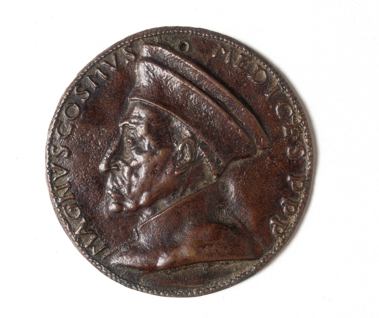 Medal depicting Cosimo il Grande: recto by Bertoldo di Giovanni