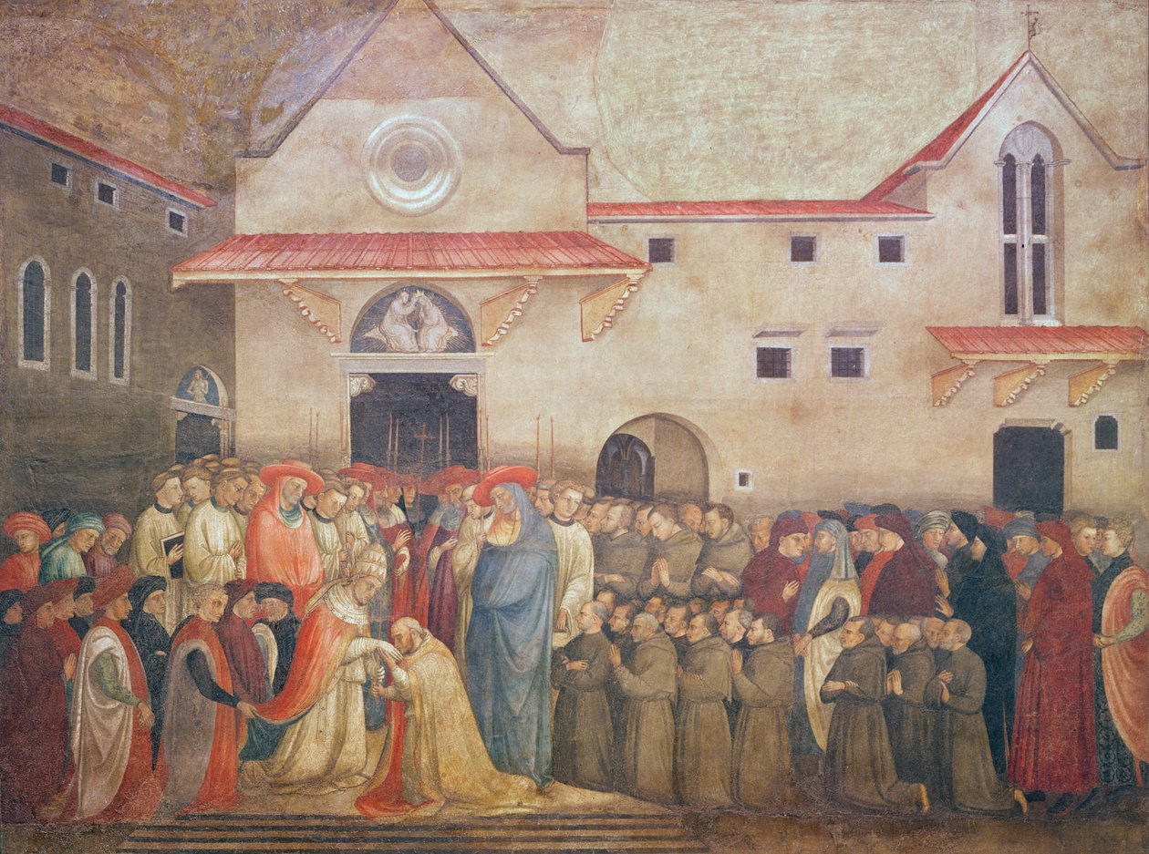 Consecration of the New Church of St. Egidio by Pope Martin V, September 1420 by Bicci di Lorenzo