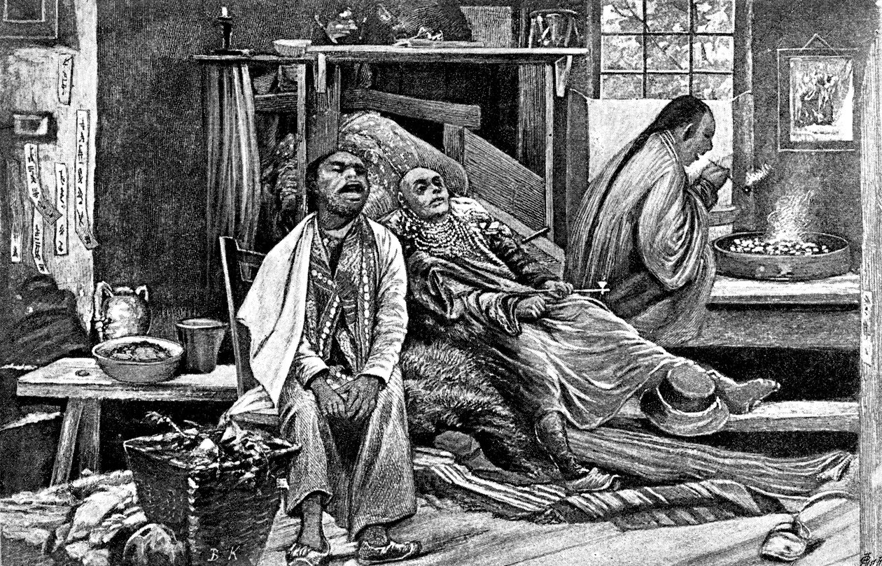Chinese opium den by Bohuslav Kroupa