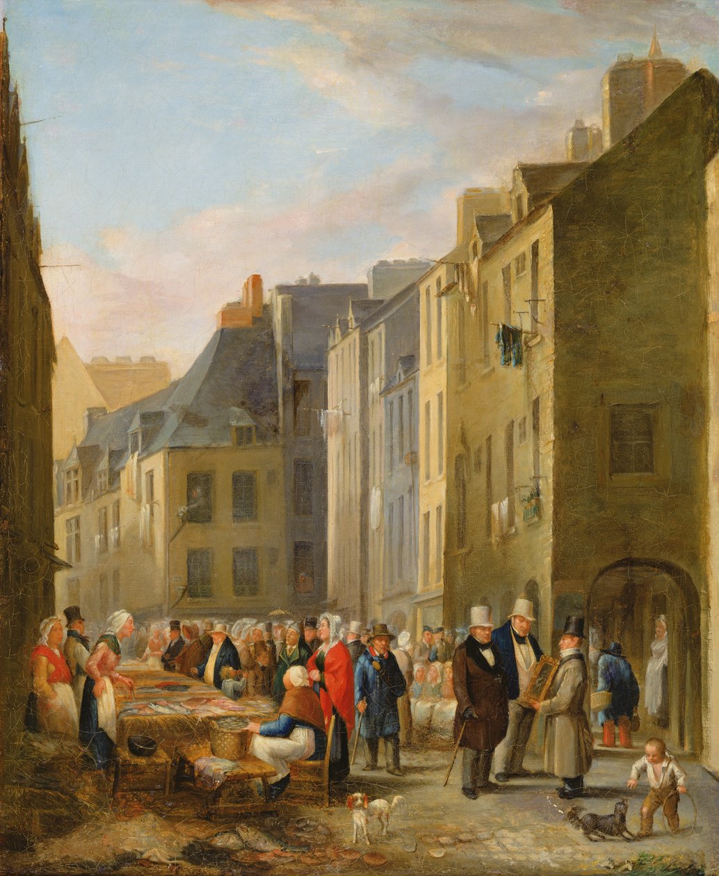 The Fish Market in Cherbourg by Bon Dumouchel