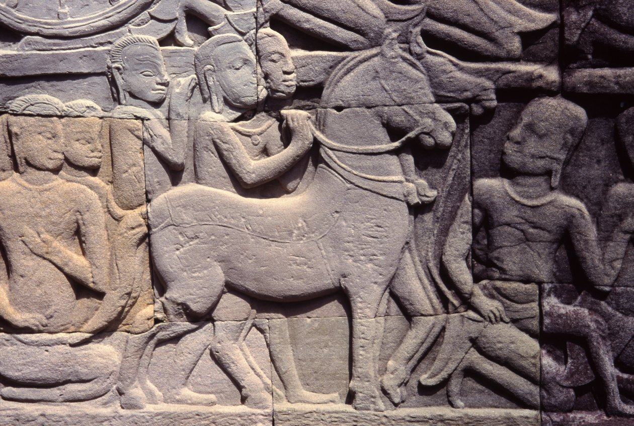 Stone carving by Cambodian School