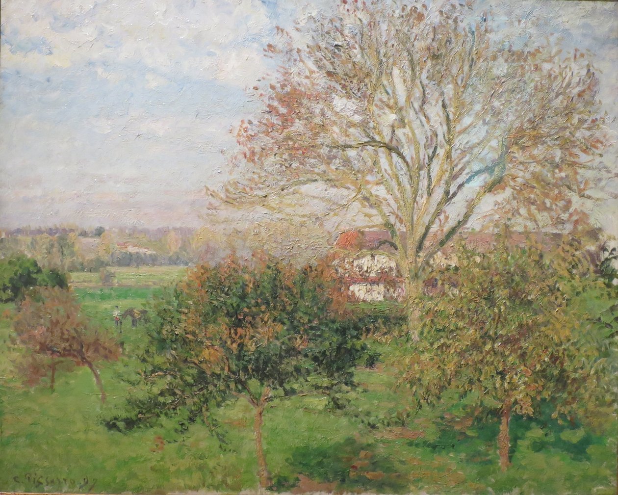 Autumn Morning at Eragny by Camille Jacob Pissarro