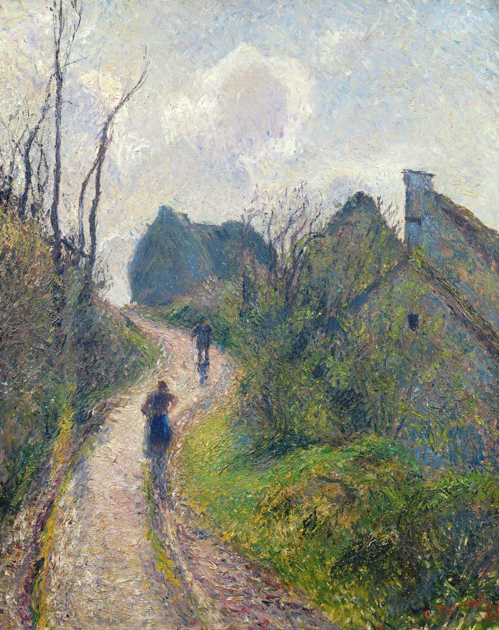 Road climbing to Osny, 1883 by Camille Jacob Pissarro