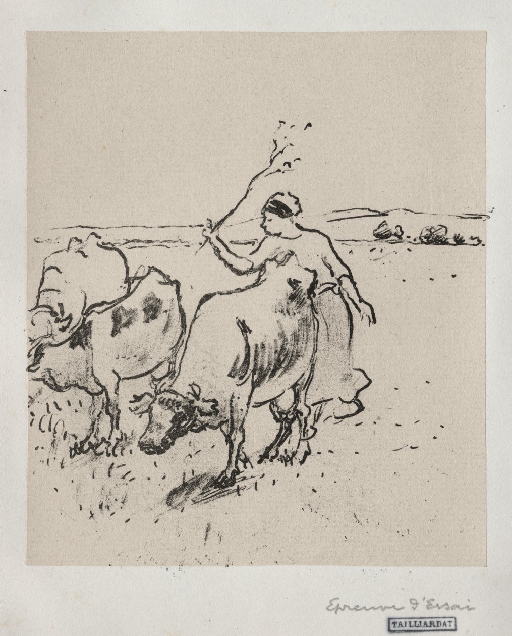 Cowherder by Camille Pissarro