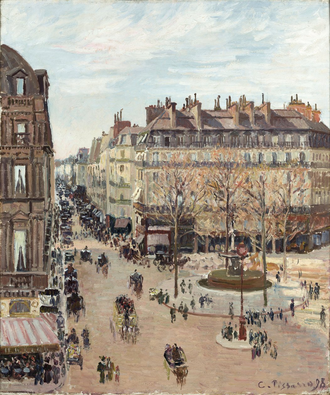 Saint-Honoré Street by Camille Pissarro