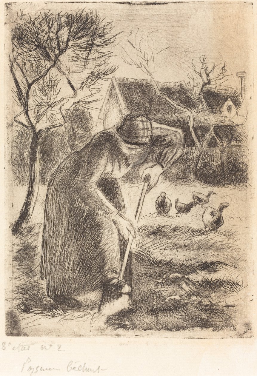 Peasant Laboring by Camille Pissarro