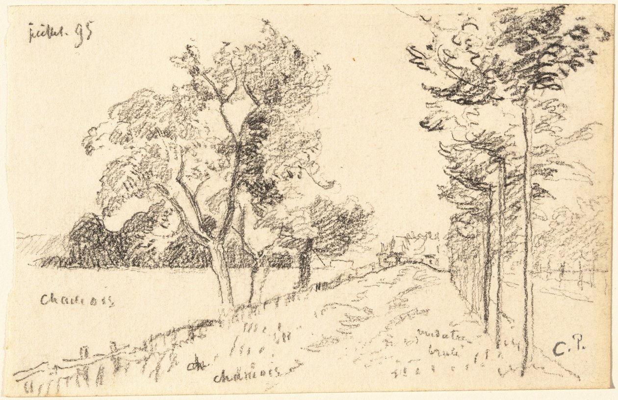 The Driveway by Camille Pissarro