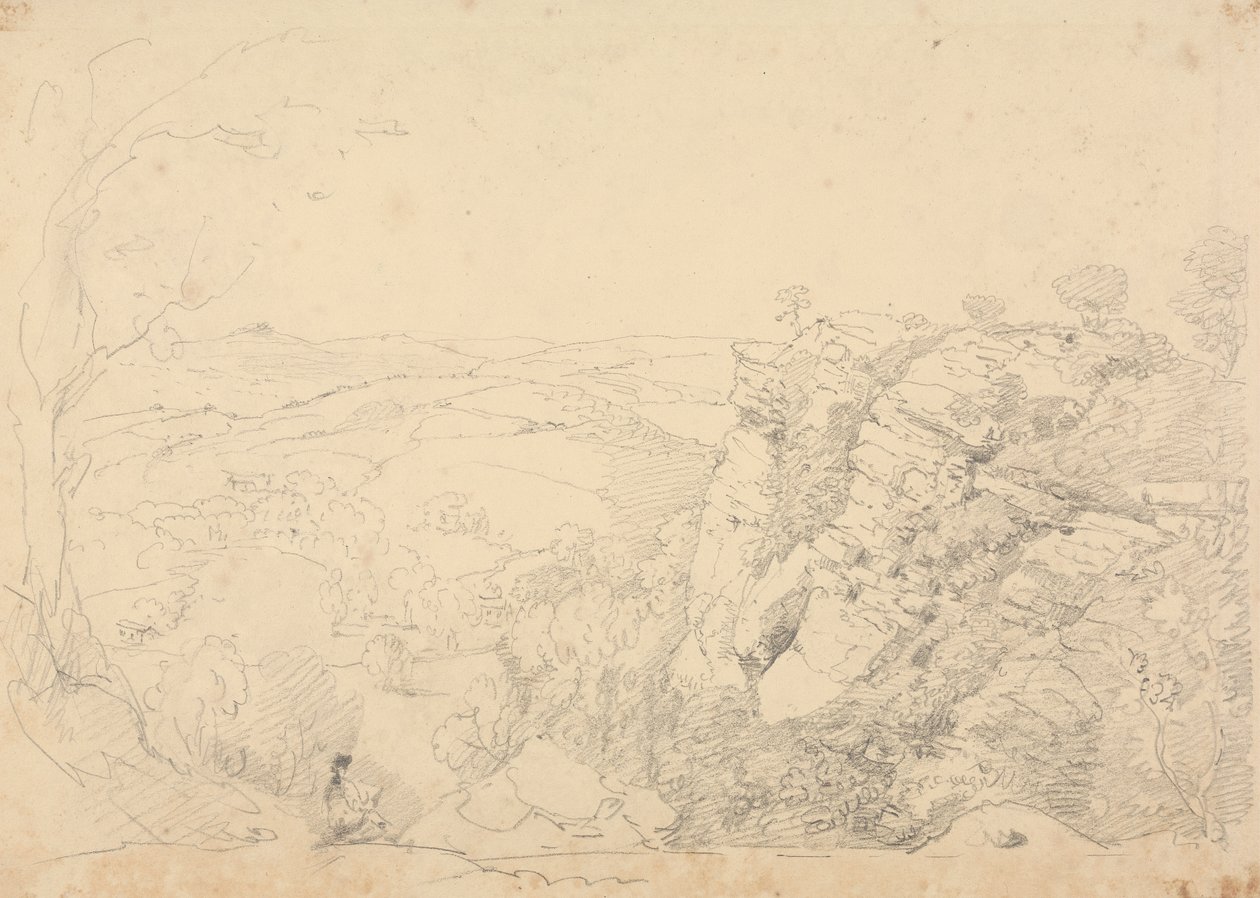 Sketch of Chudleigh Rocks, Devon by Capt. Thomas Hastings