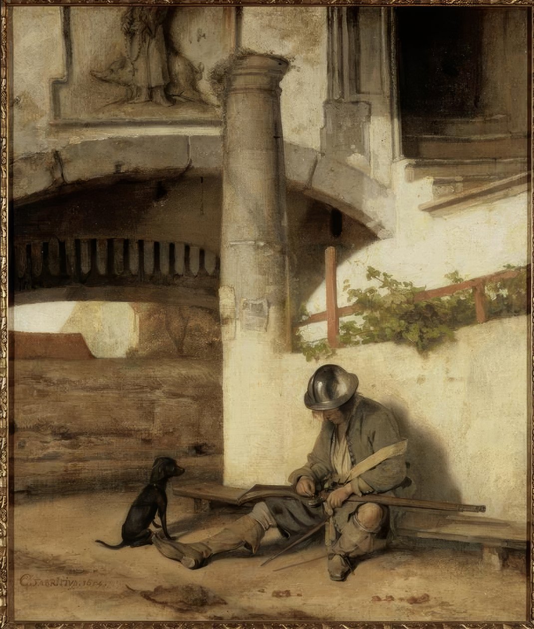 The Gate Guard by Carel Fabritius