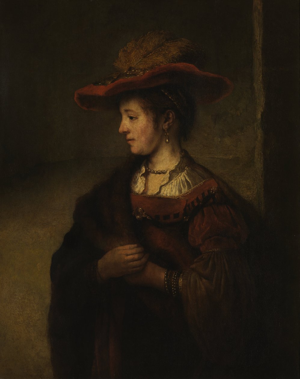 Saskia van Uylenburgh, Wife of the Painter Rembrandt by Carel Fabritius