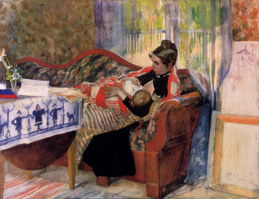 Mother Thoughts by Carl Larsson