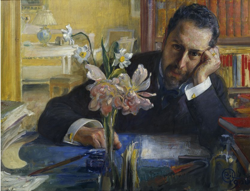 Oscar Levertin by Carl Larsson